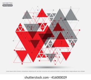 Abstract geometric background.Vector triangle background.