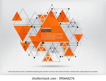 Abstract geometric background.Vector triangle background.Future technology background.