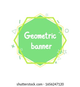 Abstract geometric banner background. vector illustration