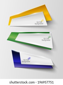 abstract geometric banner in Brazil color - vector illustration