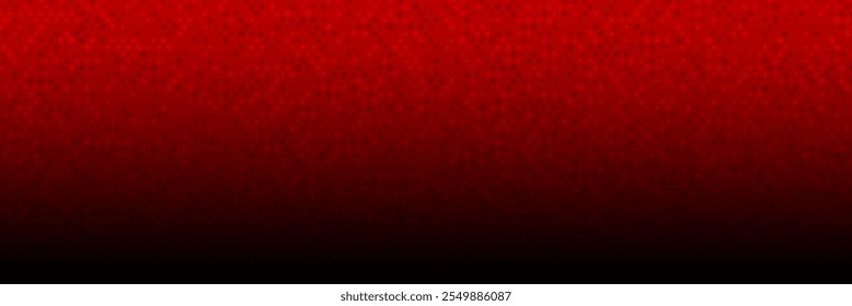 Abstract geometric banner with circles of different sizes. Gradient background in red halftones