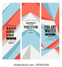 Abstract geometric banner collection. Vector illustration