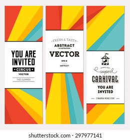 Abstract geometric banner collection. Vector illustration