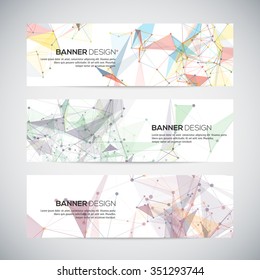 Abstract geometric banner design. Geometric backgrounds. Vector