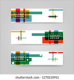 Abstract geometric banner design template, vector eps 10