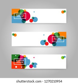 Abstract geometric banner design template, vector eps 10