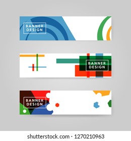 Abstract geometric banner design template, vector eps 10