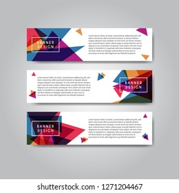 Abstract geometric banner design template. Vector illustration