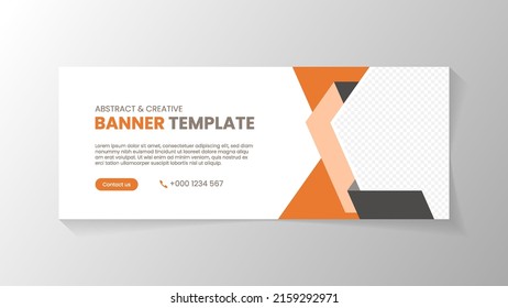 Resumen de la plantilla de diseño de pancartas geométricas para promocionar su empresa. Diseño moderno y minimalista