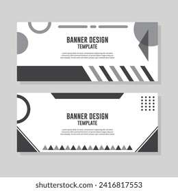 Abstract geometric banner design template