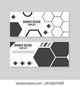 Abstract geometric banner design template. Corporate business style. Vector illustration