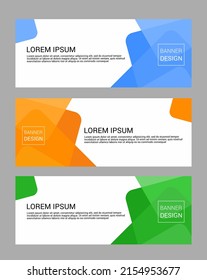 Resumen de diseño de pancartas geométricas. Fondo vectorial con formas geométricas. Plantilla de banner para web o medios sociales
