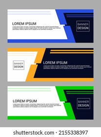 Resumen de diseño de pancartas geométricas. Fondo vectorial con formas geométricas. Plantilla de banner para web o medios sociales