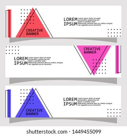 abstract geometric banner flat design