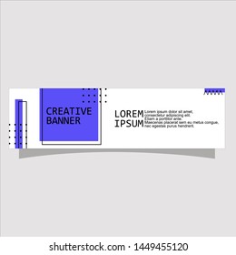 abstract geometric banner flat design