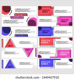 abstract geometric banner flat design,website