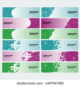Abstract geometric banner, flat for website design.