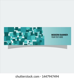 Abstract geometric banner, flat for website design.