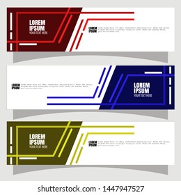 Abstract geometric banner, flat for website design.
