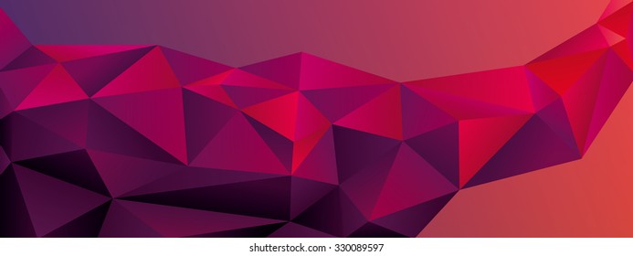 Abstract geometric banner full vector