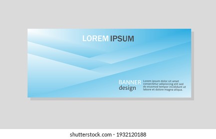 Abstract geometric banner. Futuristic background. Design in white blue gradient color. Vector illustration