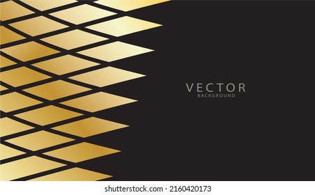 Abstract geometric banner with gold triangle shapes.