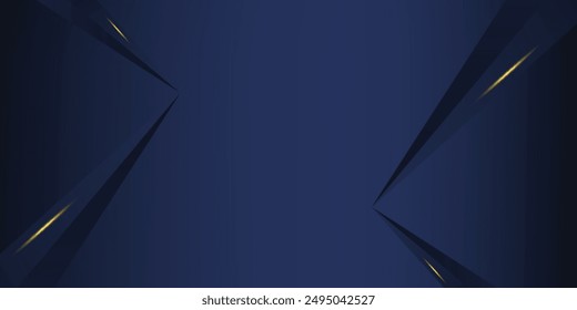 abstract geometric banner with gold triangle shapes. with modern lines editable