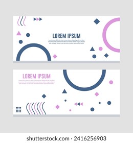 Abstract geometric banner template. Design for flyer, brochure or presentation. Vector illustration