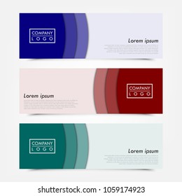 abstract geometric banner template, header template, banner for web template, card banner template, design for business presentation - vector illustration