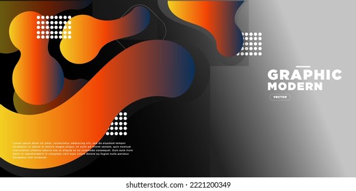 Abstract geometric banner template vector