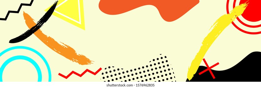 Abstract geometric banner vector background. illustration wallpaper for template website and social media business advertising. minimal style