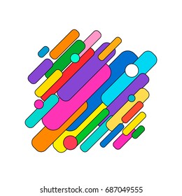 Abstract geometric banner for the web. Flat vector illustration
