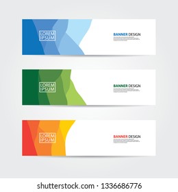 Abstract geometric banner web template. header background for website design.