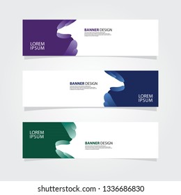 Abstract geometric banner web template. header background for website design.