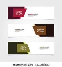 Abstract geometric banner web template. header background for website design.