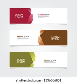 Abstract geometric banner web template. header background for website design.