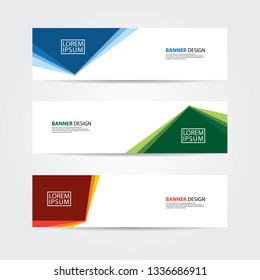Abstract geometric banner web template. header background for website design.