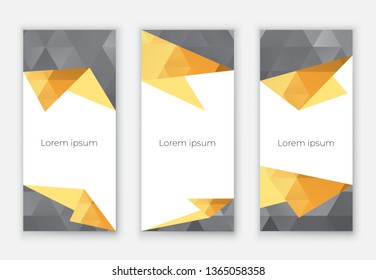 Abstract geometric banners