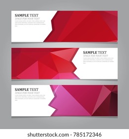 Abstract geometric banners 