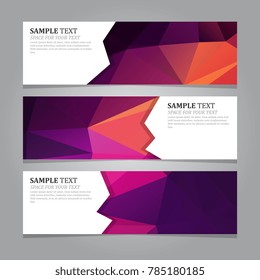 Abstract geometric banners 
