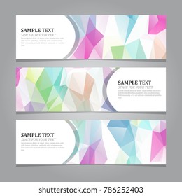 Abstract geometric banners