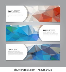 Abstract geometric banners