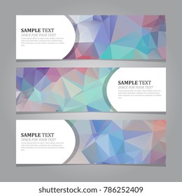 Abstract geometric banners