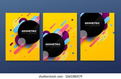 Abstract geometric banners. Brochure template. Vector illustration. 