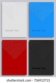 Abstract geometric banners. Covers design set. Vector illustration.
