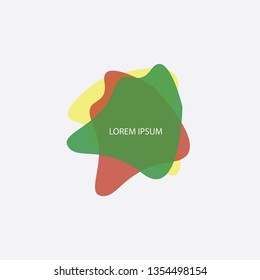 Abstract Geometric Banners Liquid Shapes Green Stock