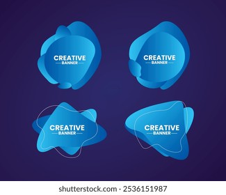 Abstract geometric banners Set Collection shape