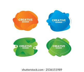 Abstract geometric banners Set Collection shape