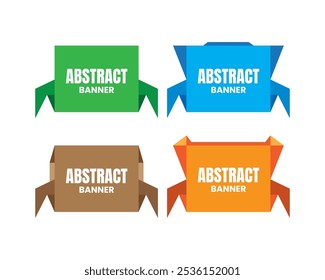 Abstract geometric banners Set Collection shape