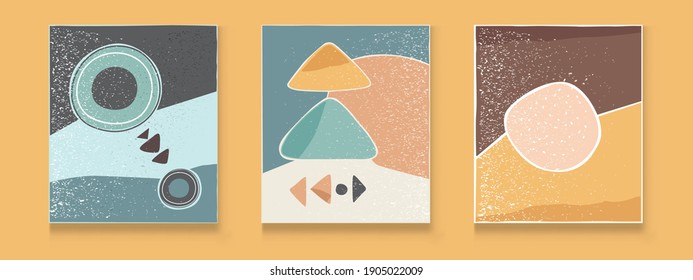 Abstract geometric banners for your projects, can be used for posts on social networks wall art, print and other materials.